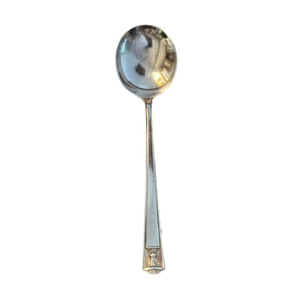 Holmes and Edwards Round Bowl Spoon Gumbo Century Silverplate 1923 IS 7 1/8 in - Picture 3 of 8